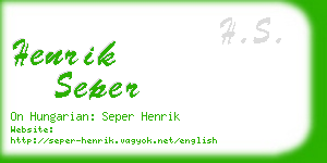 henrik seper business card
